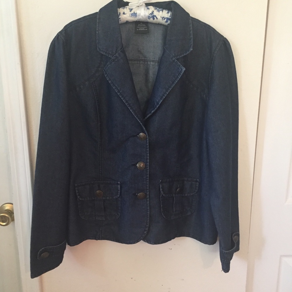 French Cuff Denim Blazer